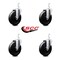 Service Caster 5 Inch Hard Rubber Wheel Swivel 7/8 Inch Square Stem Caster Set SCC-SQ20S514-HRS-78-4 - alternate 2